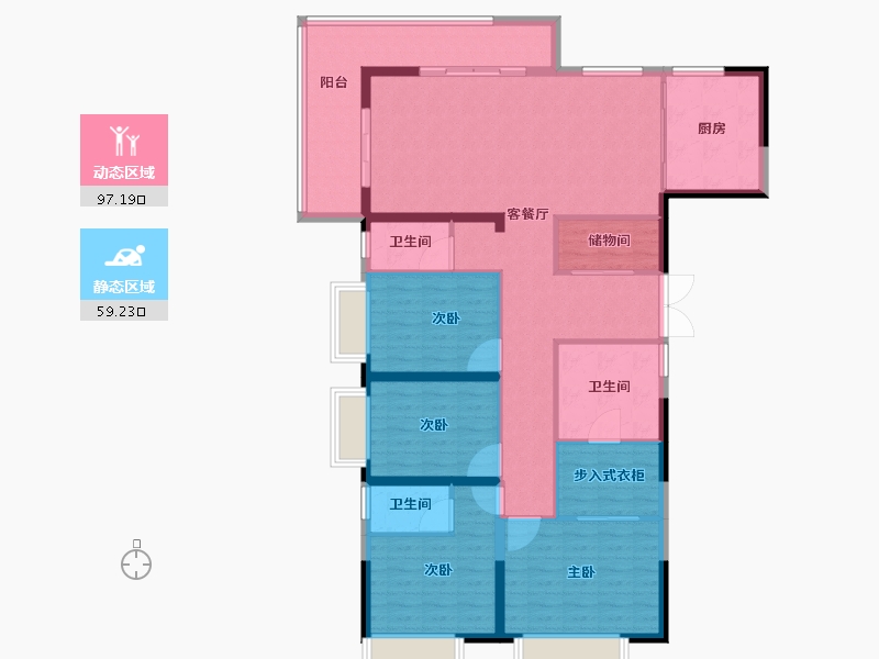 湖北省-武汉市-城投联投誉江南-142.01-户型库-动静分区