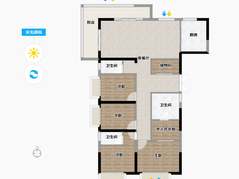 湖北省-武汉市-城投联投誉江南-142.01-户型库-采光通风