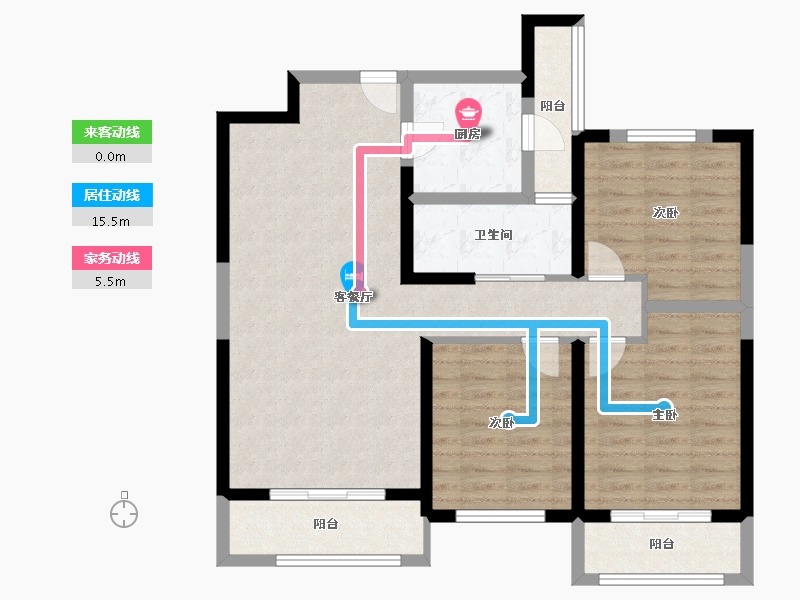 陕西省-咸阳市-林凯城-93.00-户型库-动静线