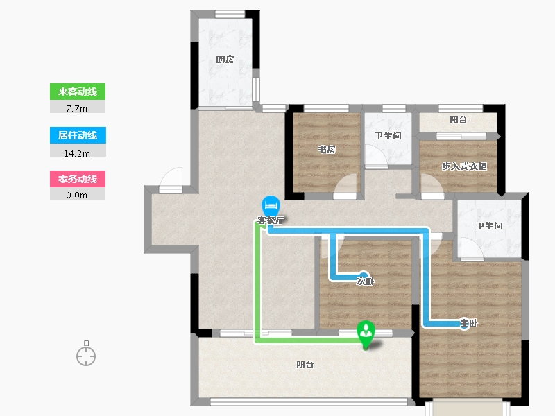 湖南省-长沙市-保利长交锦上-96.00-户型库-动静线