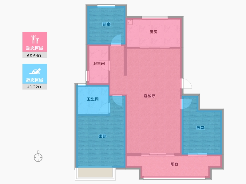 山东省-青岛市-海信九麓府-98.40-户型库-动静分区