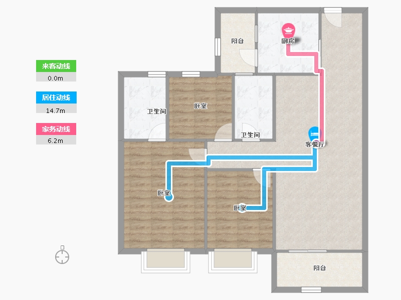 江苏省-镇江市-碧桂园凤凰城-102.95-户型库-动静线