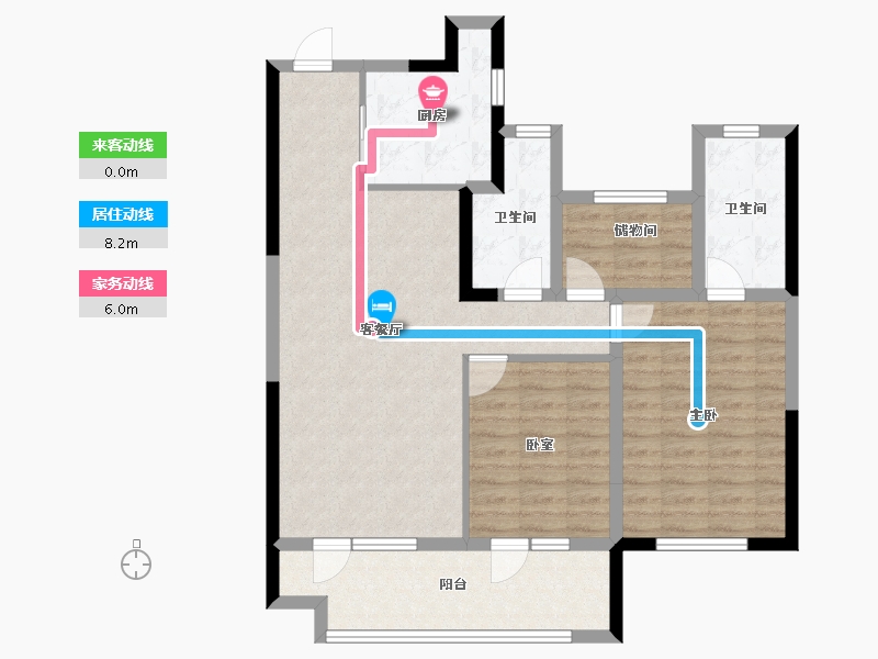 宁夏回族自治区-银川市-银川融创城-93.61-户型库-动静线