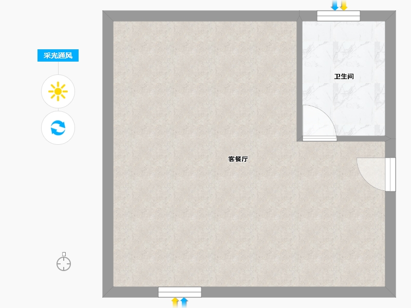 青海省-西宁市-天桥·中心-39.29-户型库-采光通风