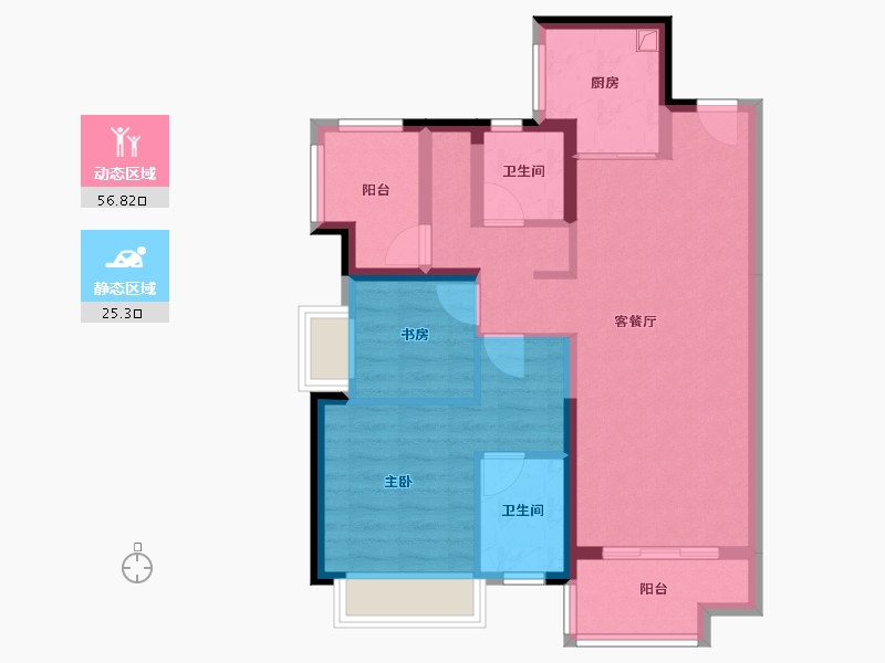 广东省-惠州市-新城香悦澜山-72.21-户型库-动静分区