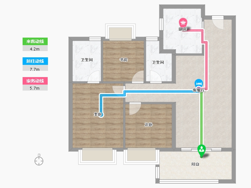 上海-上海市-保利联发光合臻园-83.20-户型库-动静线