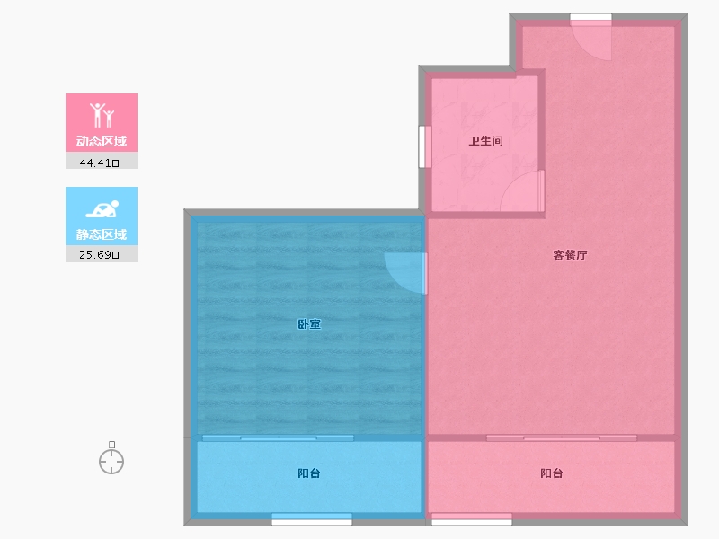 青海省-西宁市-天桥·中心-64.38-户型库-动静分区