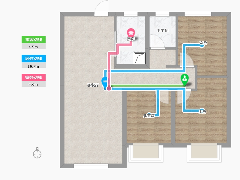 山西省-太原市-中海寰宇时代-66.81-户型库-动静线