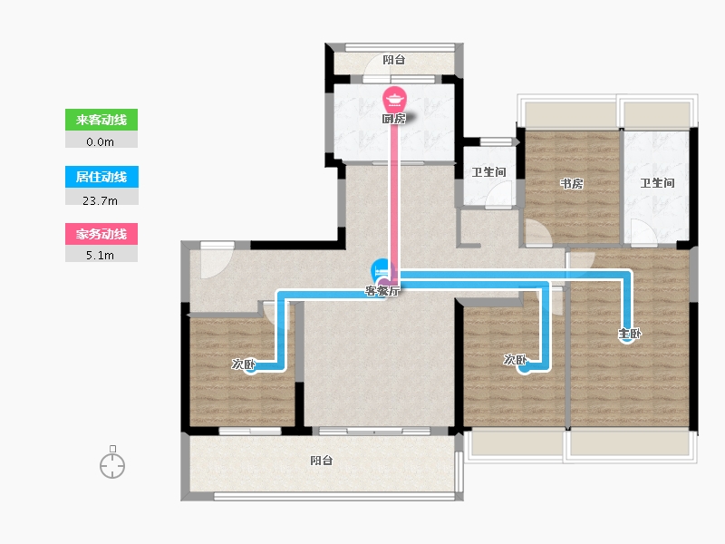 江苏省-苏州市-建发·缦云华庭-129.79-户型库-动静线