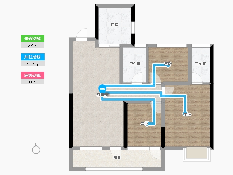 山东省-青岛市-天一仁和·宸璟阅山-83.11-户型库-动静线