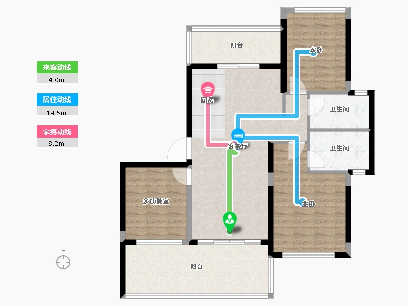 海南省-三亚市-北京城建海云湾-99.96-户型库-动静线