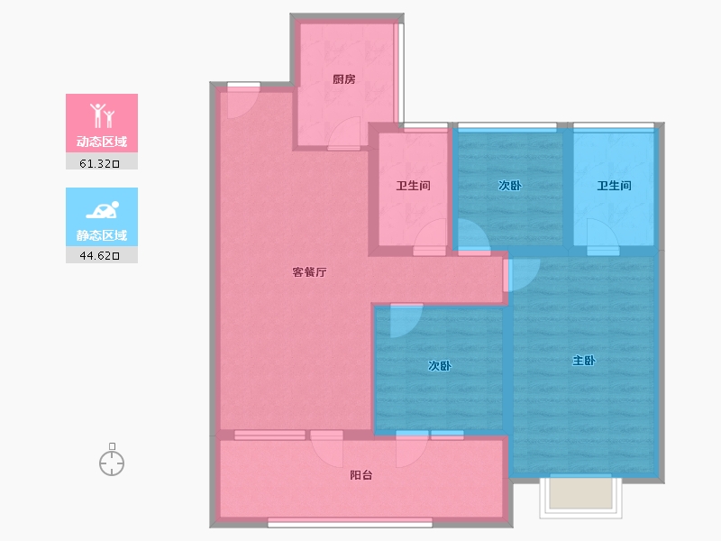 山东省-青岛市-融海·启城-94.34-户型库-动静分区