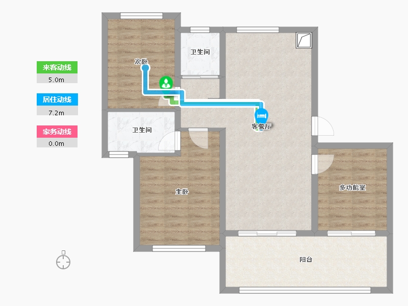 海南省-三亚市-北京城建海云湾-88.27-户型库-动静线