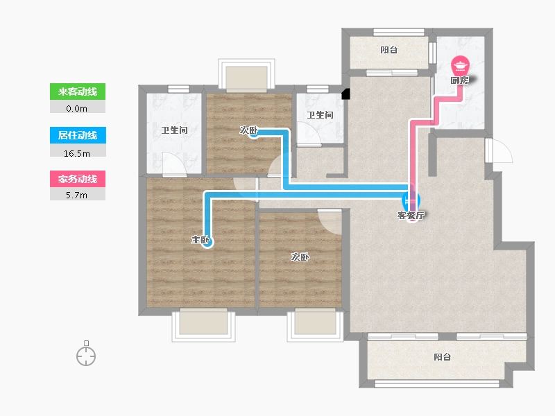 湖北省-武汉市-天创黄金时代-92.80-户型库-动静线