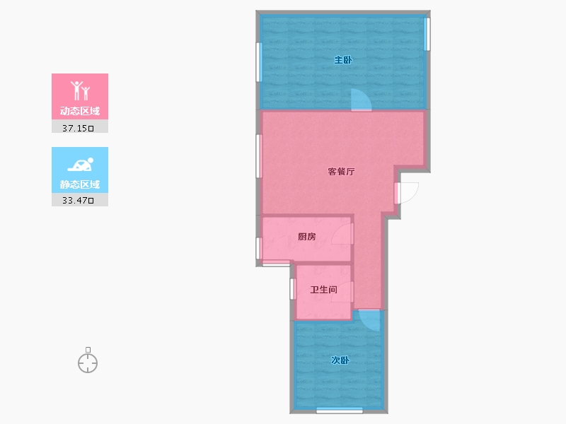 北京-北京市-金隅美和园-67.20-户型库-动静分区