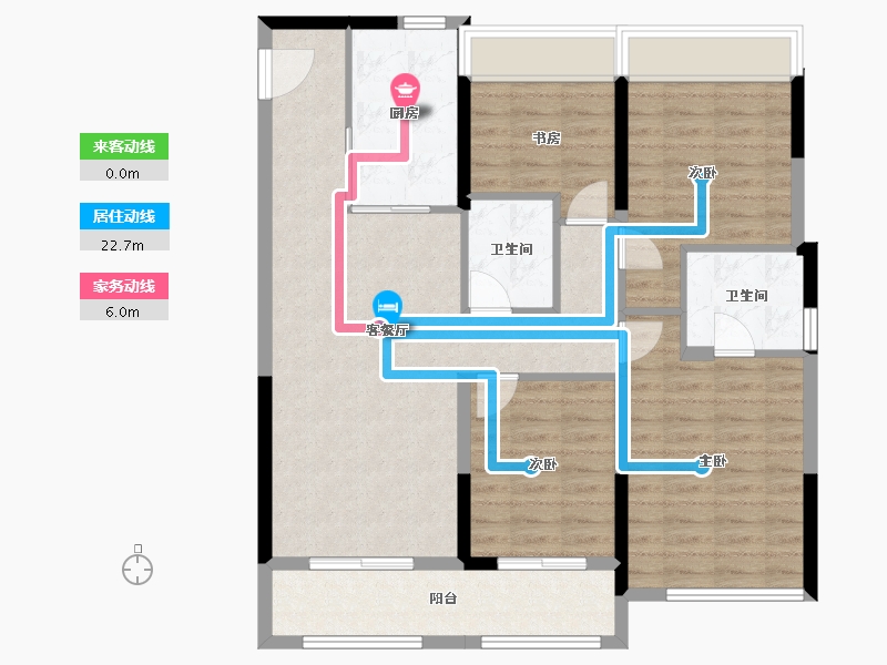 浙江省-绍兴市-湖珀隐秀府-100.89-户型库-动静线