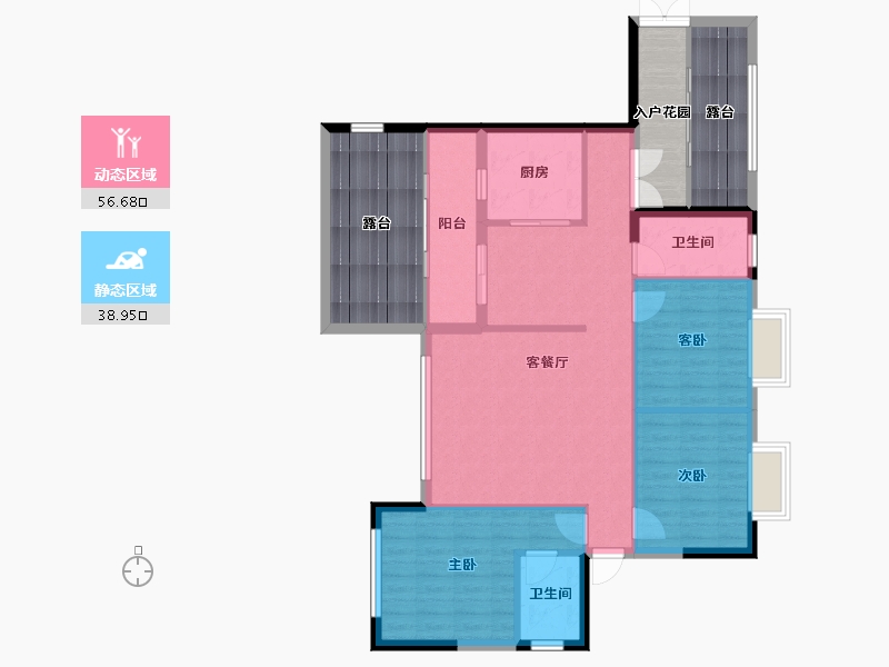 贵州省-黔南布依族苗族自治州-景致尚城-111.28-户型库-动静分区