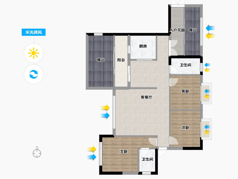 贵州省-黔南布依族苗族自治州-景致尚城-111.28-户型库-采光通风