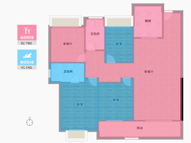 湖北省-武汉市-香港置地·元庐-114.13-户型库-动静分区