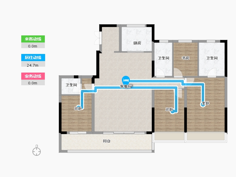 浙江省-绍兴市-中海铂隽-144.00-户型库-动静线