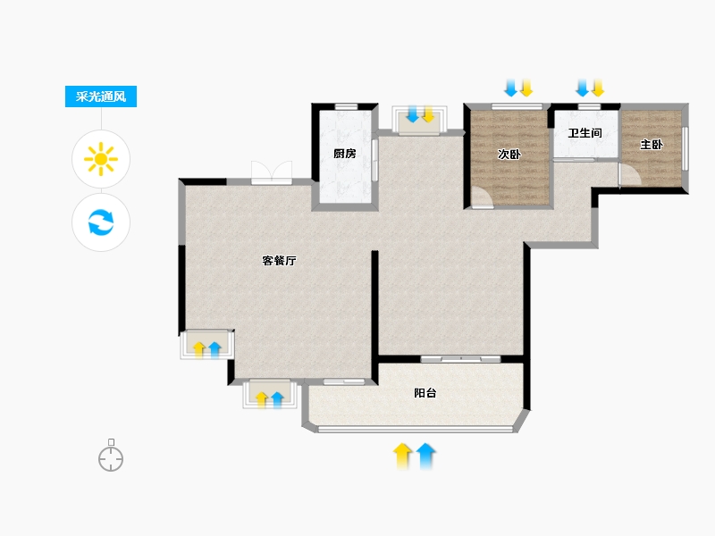 广东省-惠州市-中海龙湖臻如府-131.20-户型库-采光通风