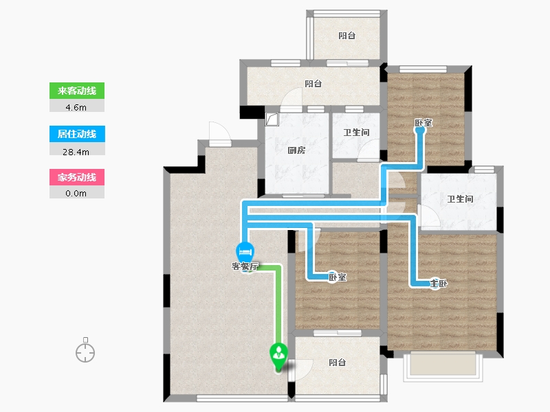 浙江省-湖州市-恒大林溪竹语-110.01-户型库-动静线