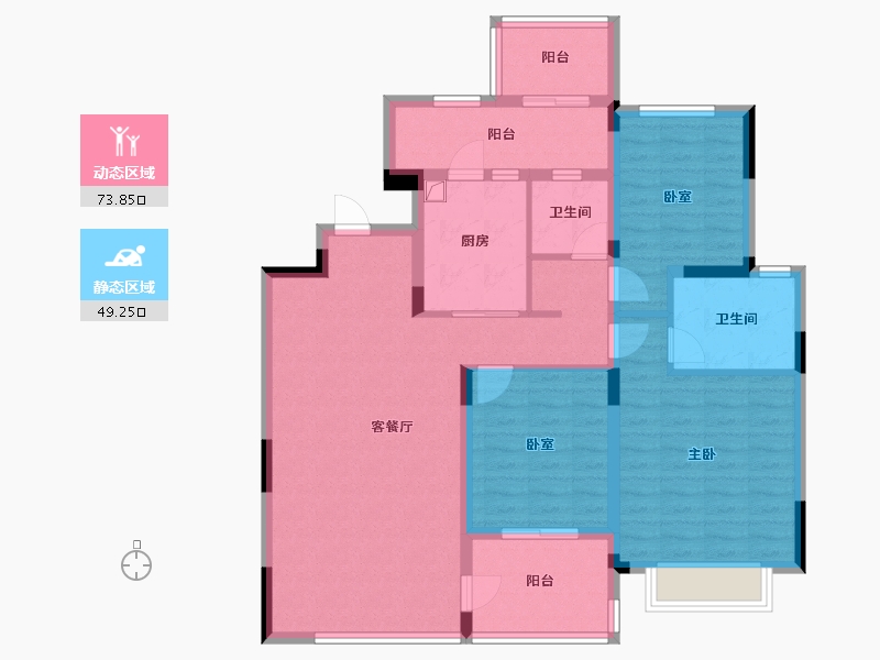 浙江省-湖州市-恒大林溪竹语-110.01-户型库-动静分区