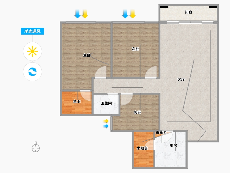 广东省-广州市-汇港豪苑-30.16-户型库-采光通风