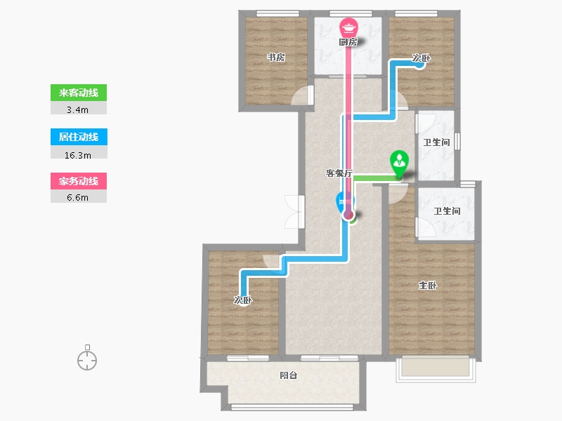 河南省-郑州市-正弘璟云筑-114.40-户型库-动静线