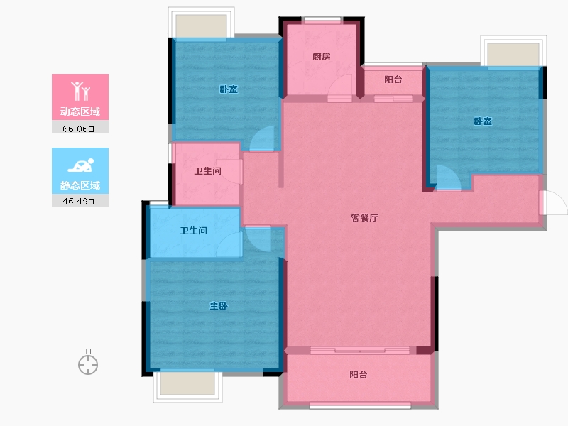 江西省-吉安市-庐陵润景-101.60-户型库-动静分区