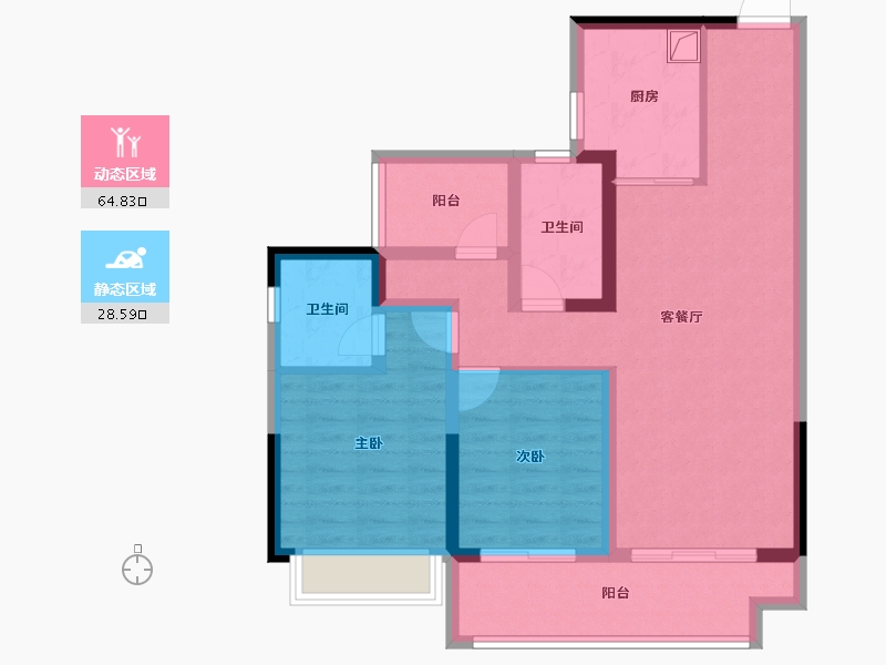 广东省-佛山市-中建壹品鄂旅投东湖学府-82.29-户型库-动静分区