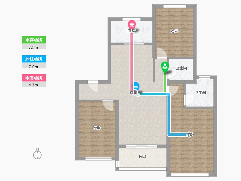 江苏省-苏州市-苏州樾府-89.00-户型库-动静线