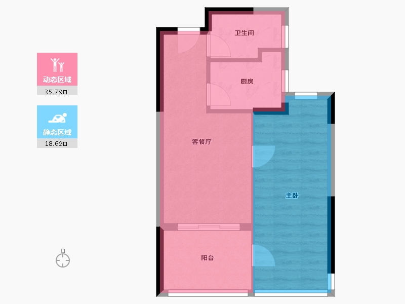 广东省-珠海市-仁恒滨海湾-49.07-户型库-动静分区