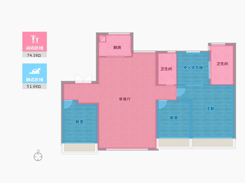 天津-天津市-龙湖·青云阙-114.32-户型库-动静分区