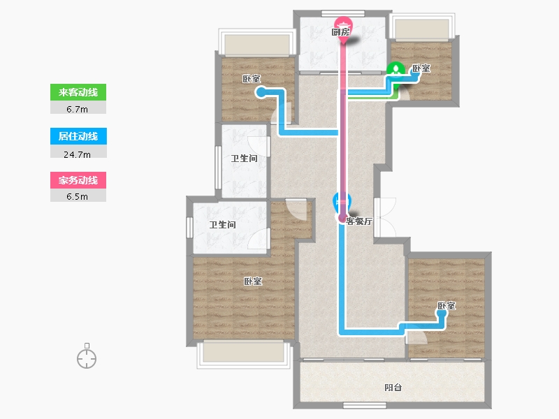 湖北省-武汉市-新城桃李郡-104.93-户型库-动静线