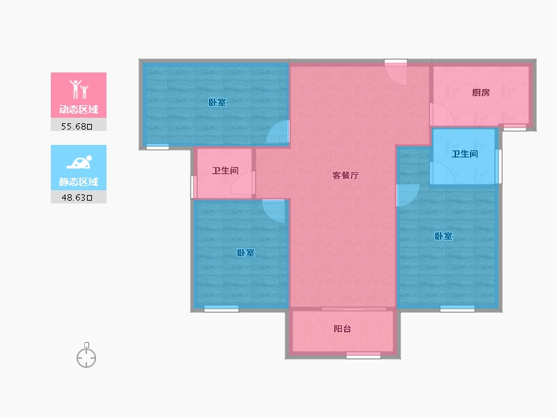 湖北省-武汉市-正商书香华府-95.77-户型库-动静分区