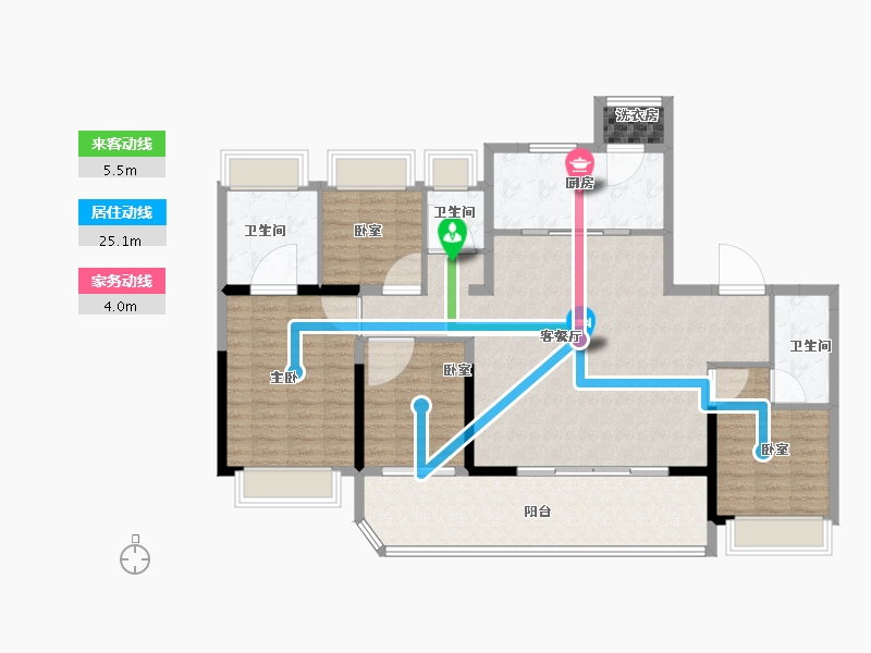 江苏省-苏州市-中国铁建·花语云萃-134.40-户型库-动静线