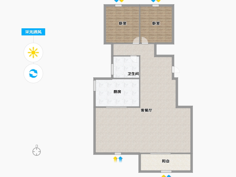 河南省-郑州市-万科·荣成云图-160.49-户型库-采光通风