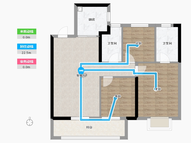 江苏省-南京市-龙湖天曜城-79.20-户型库-动静线