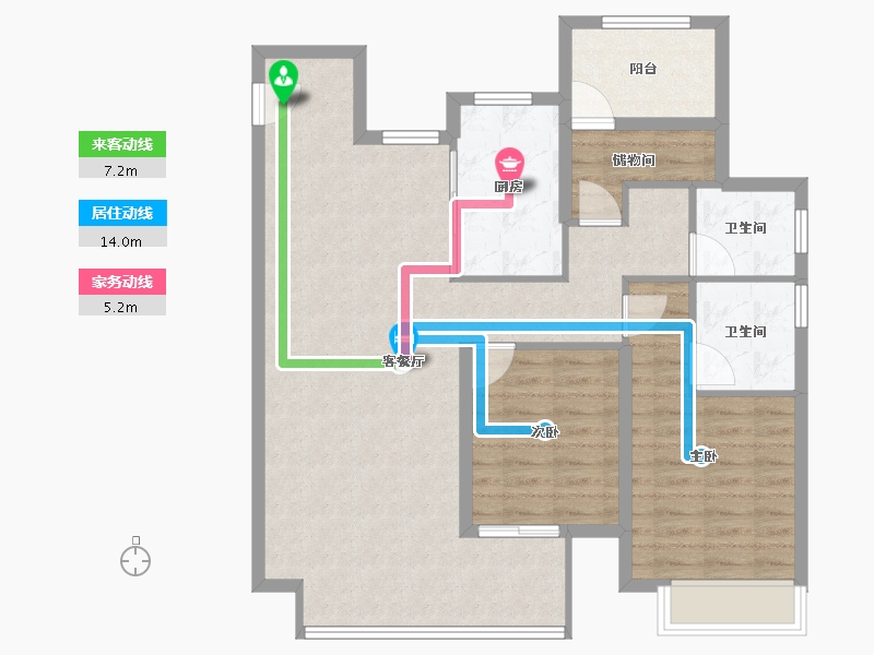 河南省-郑州市-龙湖熙上-94.00-户型库-动静线