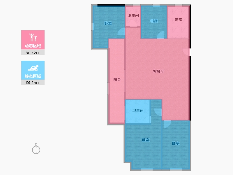 河南省-郑州市-美盛·金水印-135.95-户型库-动静分区