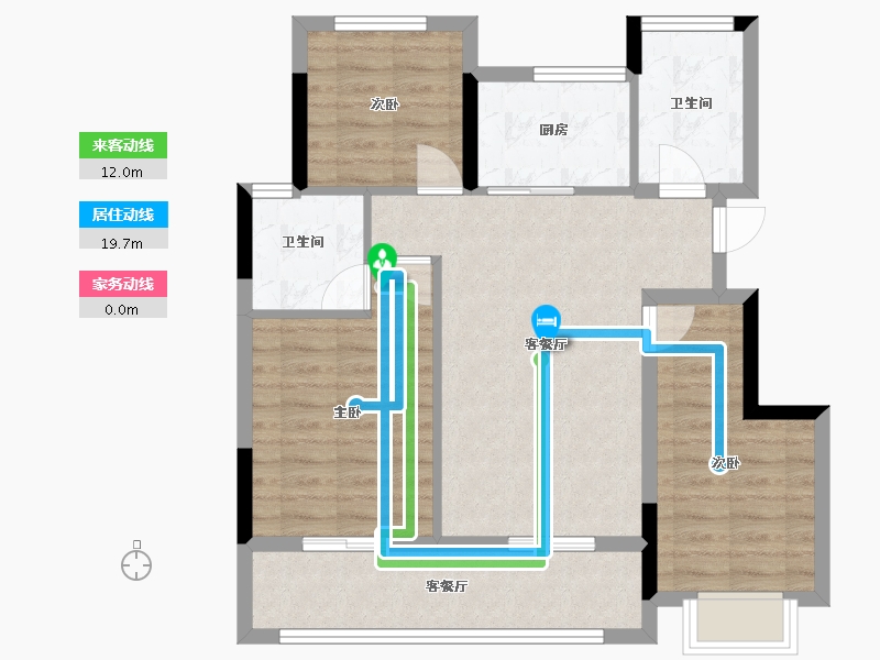 浙江省-杭州市-驭远久映樾府-79.00-户型库-动静线