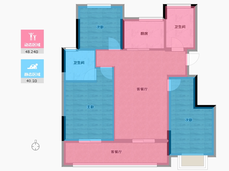 浙江省-杭州市-驭远久映樾府-79.00-户型库-动静分区