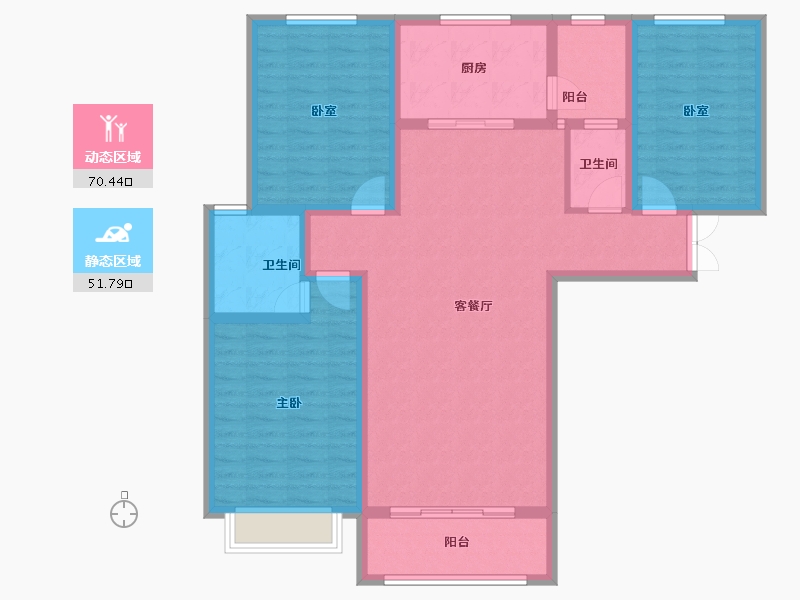 河北省-保定市-玉兰九赋-109.54-户型库-动静分区