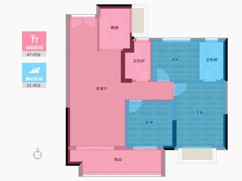 福建省-福州市-左海望悦-72.92-户型库-动静分区