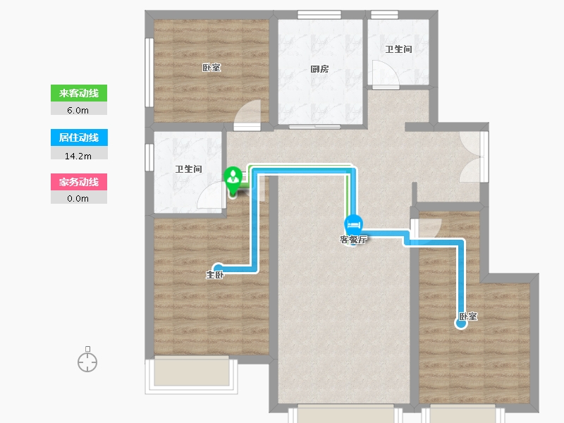 河北省-保定市-康城·璟宸河府二期-88.00-户型库-动静线