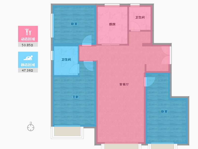 河北省-保定市-康城·璟宸河府二期-88.00-户型库-动静分区