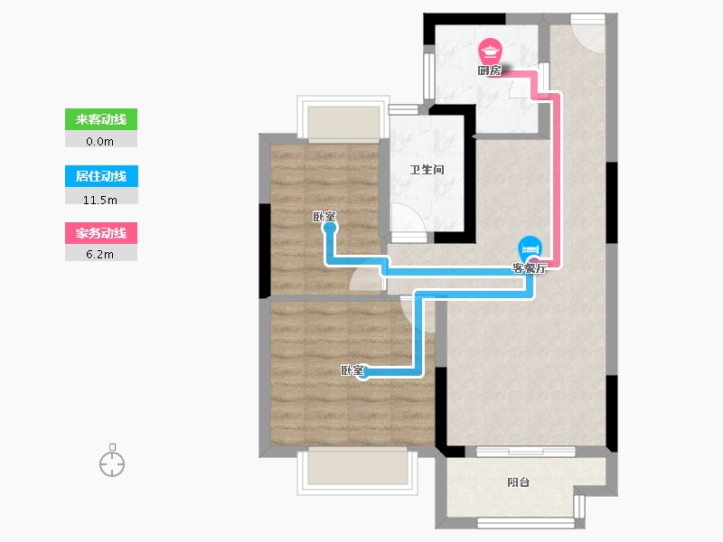 湖北省-武汉市-新城桃李郡-64.15-户型库-动静线