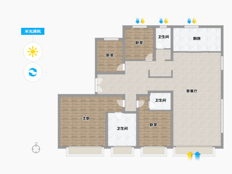 河北省-保定市-春江锦上-173.26-户型库-采光通风