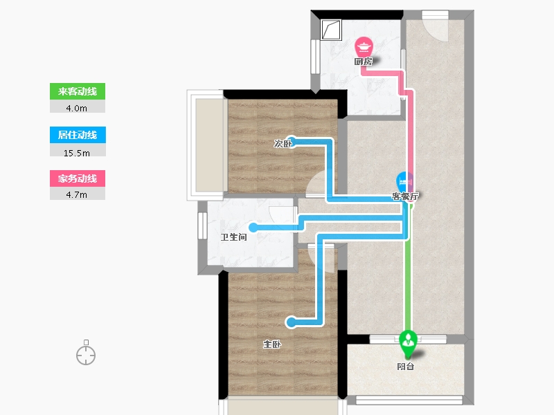 广东省-深圳市-安居玥龙苑-54.40-户型库-动静线